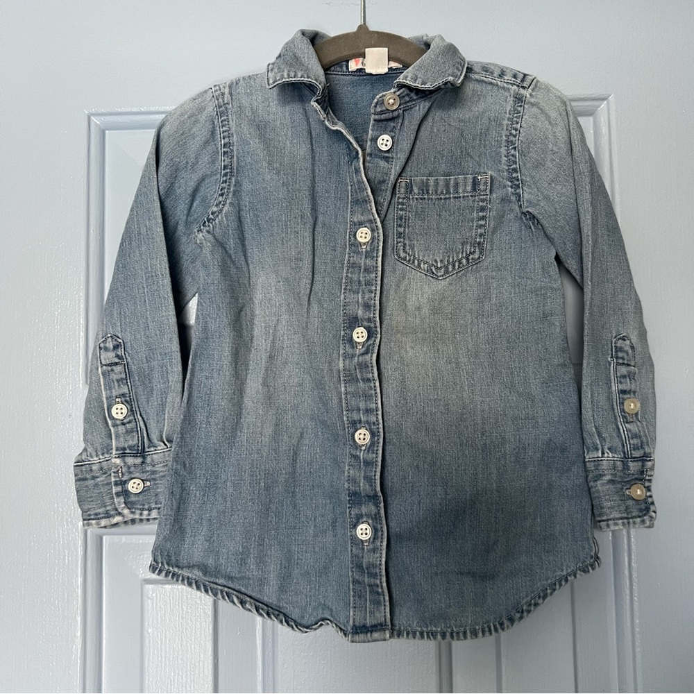 J.Crew Crewcuts button-up chambray shirt, 3T